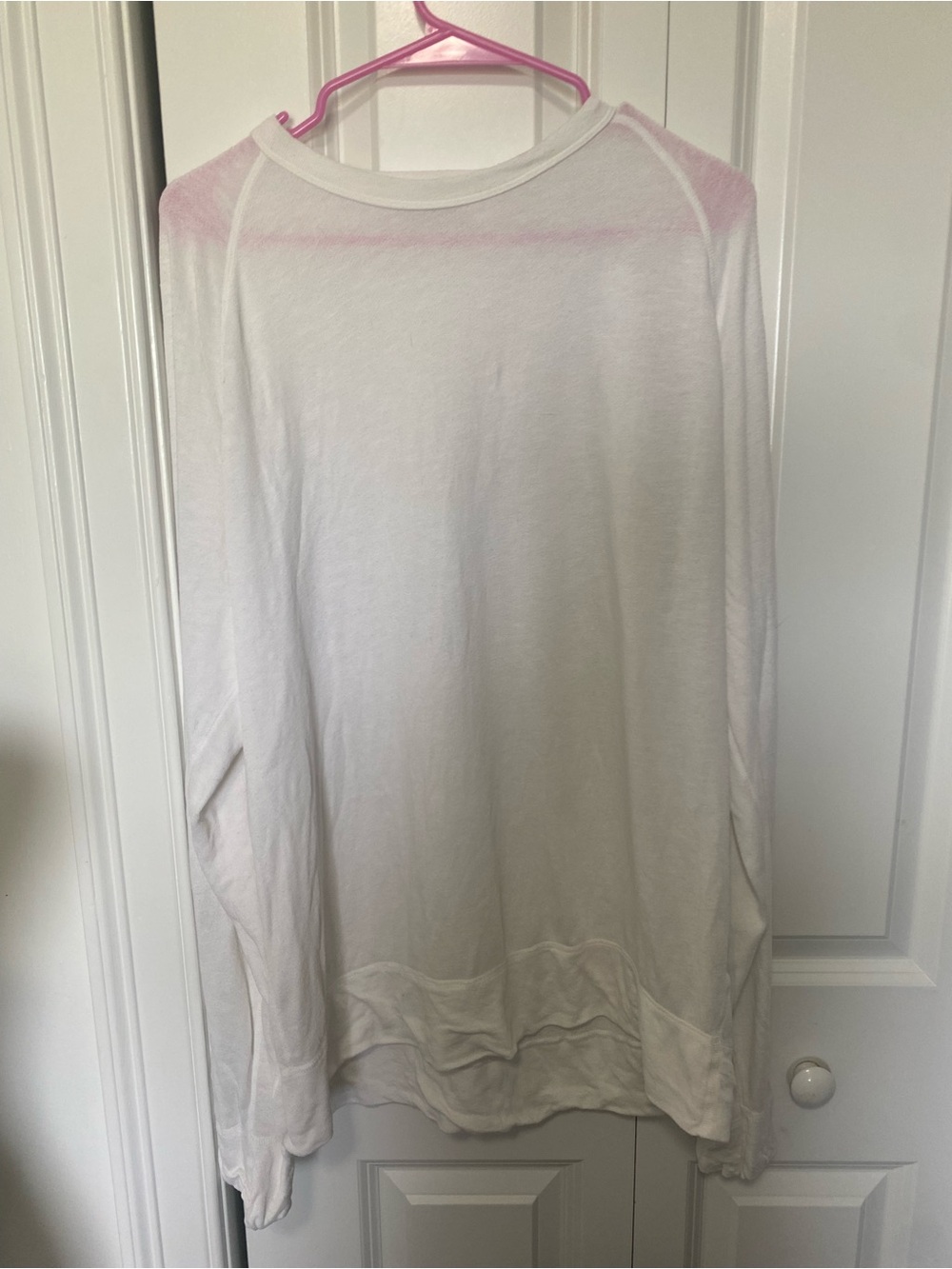 James Perse White Crewneck Lightweight Sweater